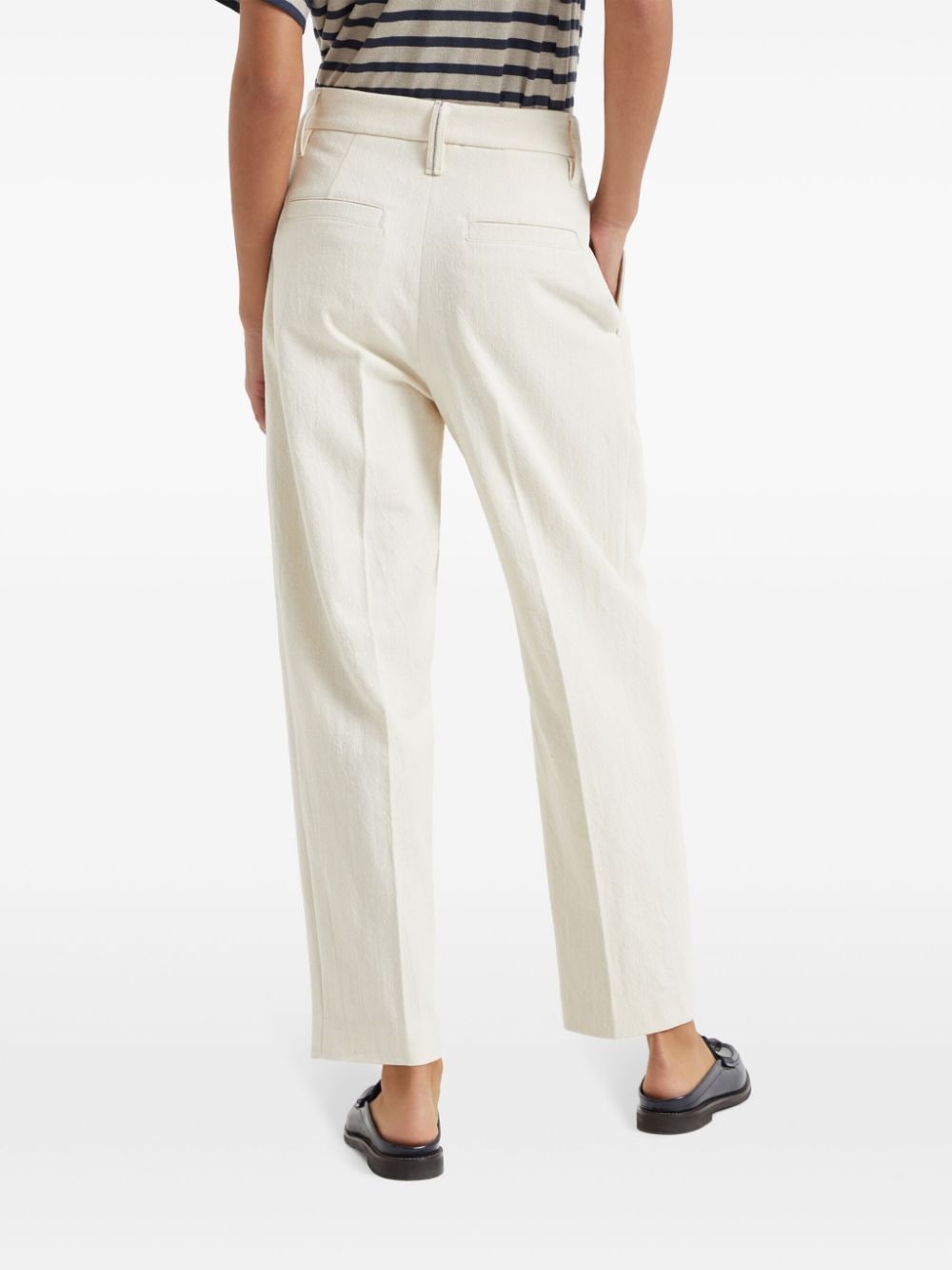 Brunello Cucinelli Trousers White - VivaceVenus