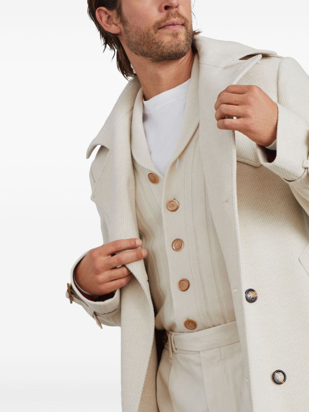 Brunello Cucinelli Coats Cream - VivaceVenus