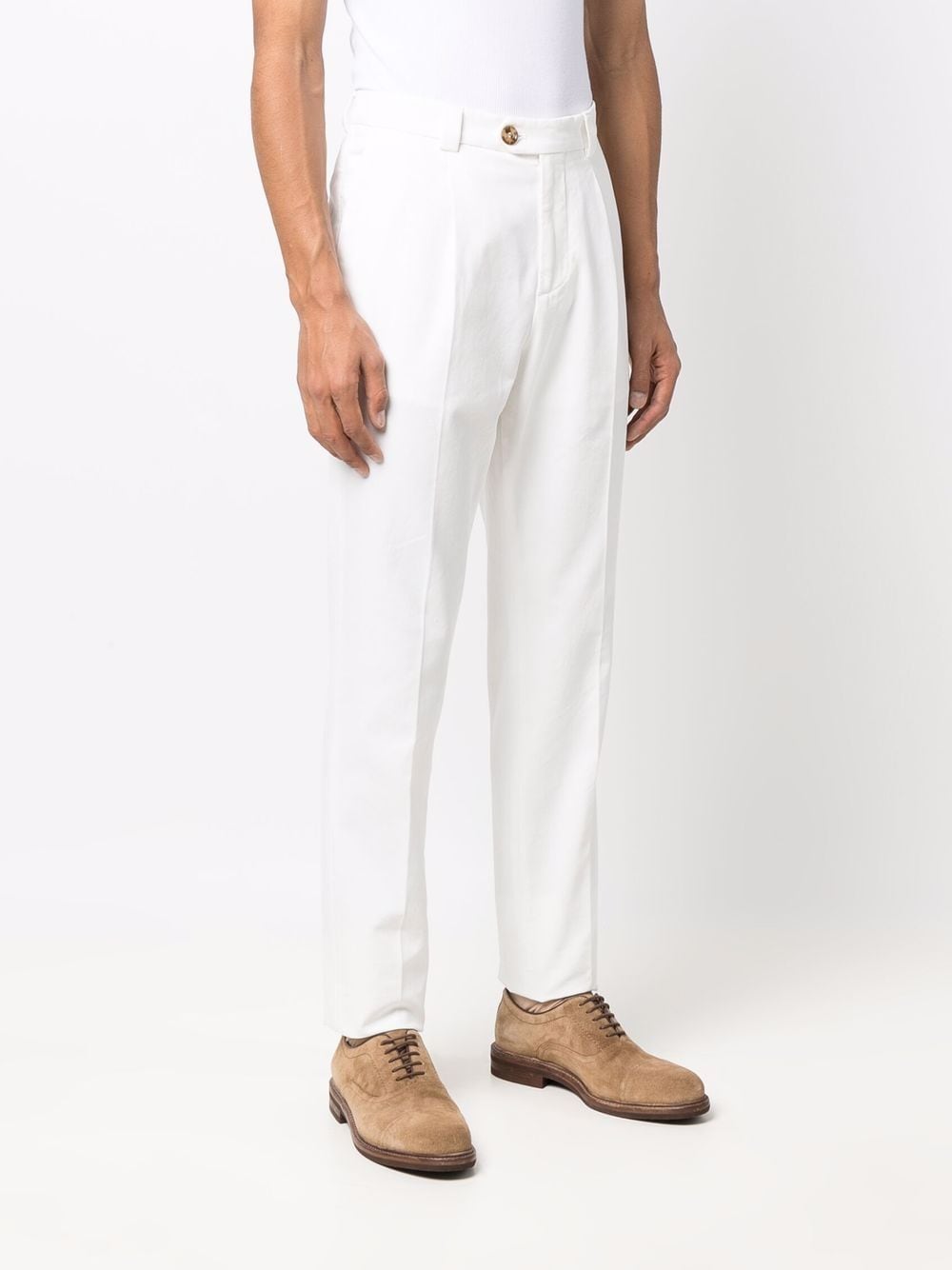 Brunello Cucinelli Trousers White - VivaceVenus