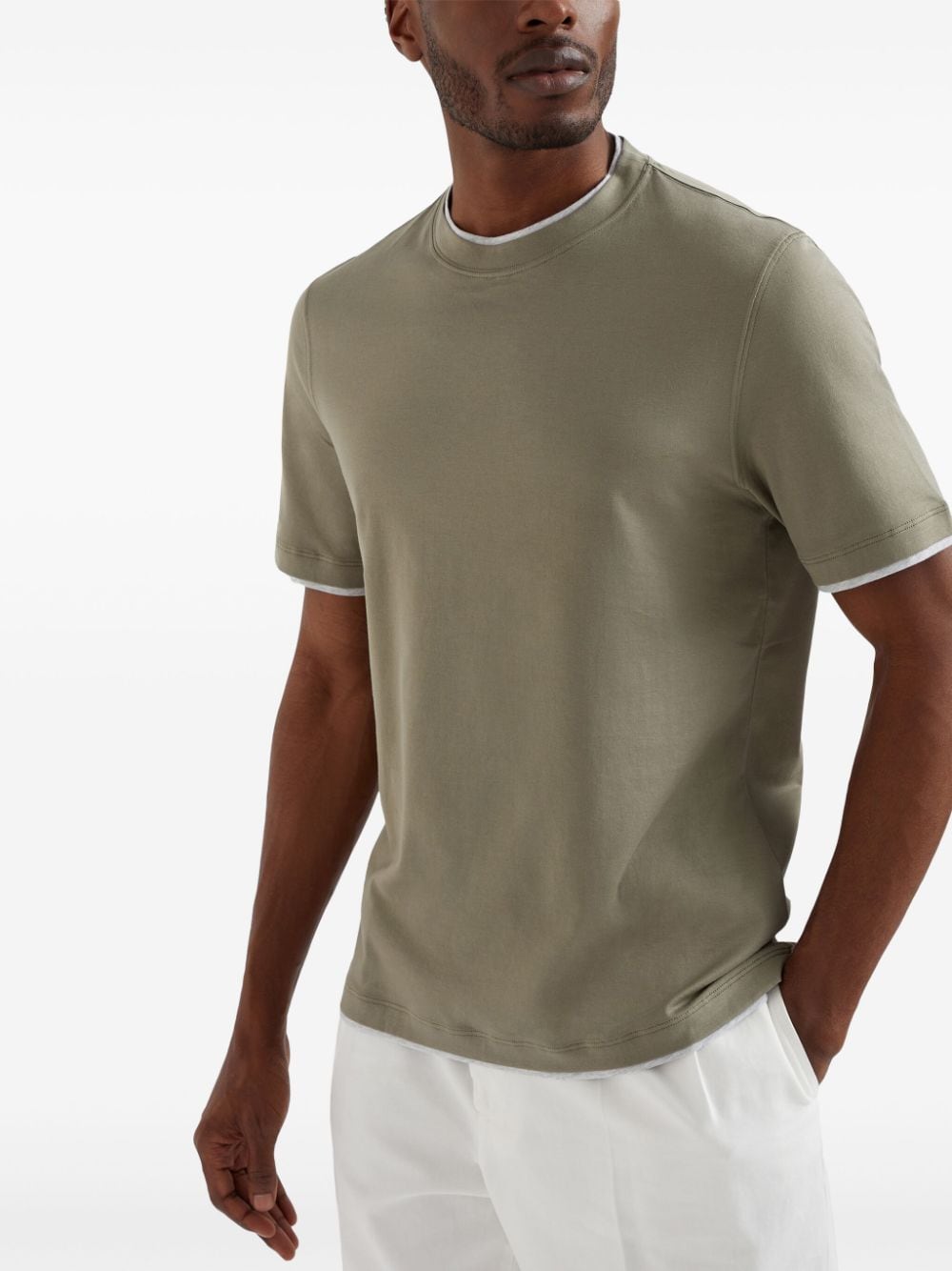 Brunello Cucinelli T-shirts and Polos Green - VivaceVenus