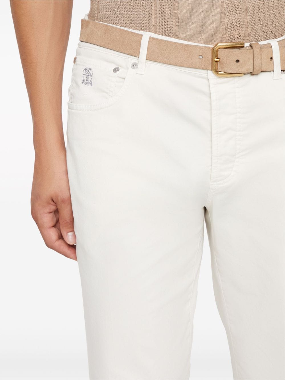 Brunello Cucinelli Trousers White - VivaceVenus