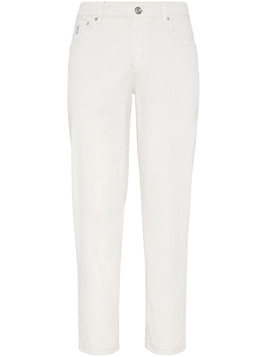 Brunello Cucinelli Trousers White - VivaceVenus