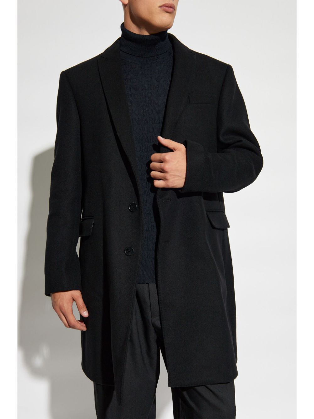 Emporio Armani Coats Black