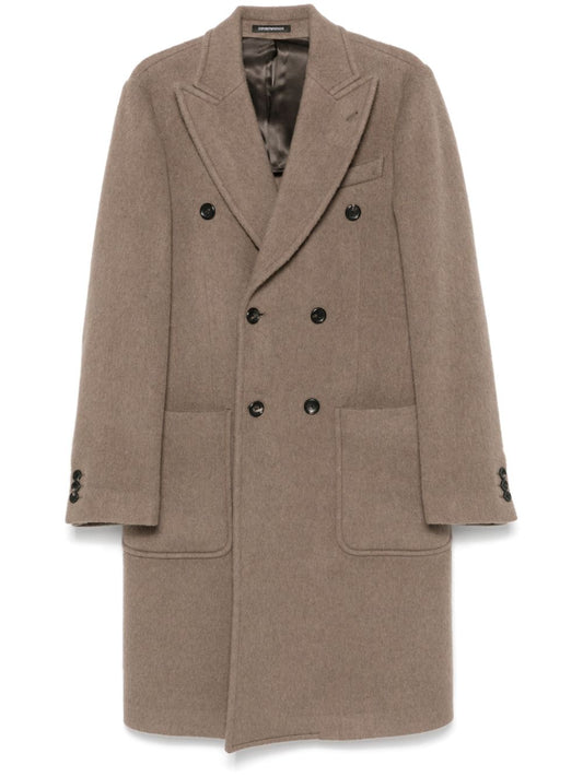 Emporio Armani Coats Brown - VivaceVenus