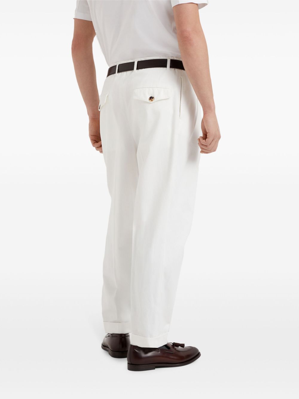 Brunello Cucinelli Trousers White - VivaceVenus