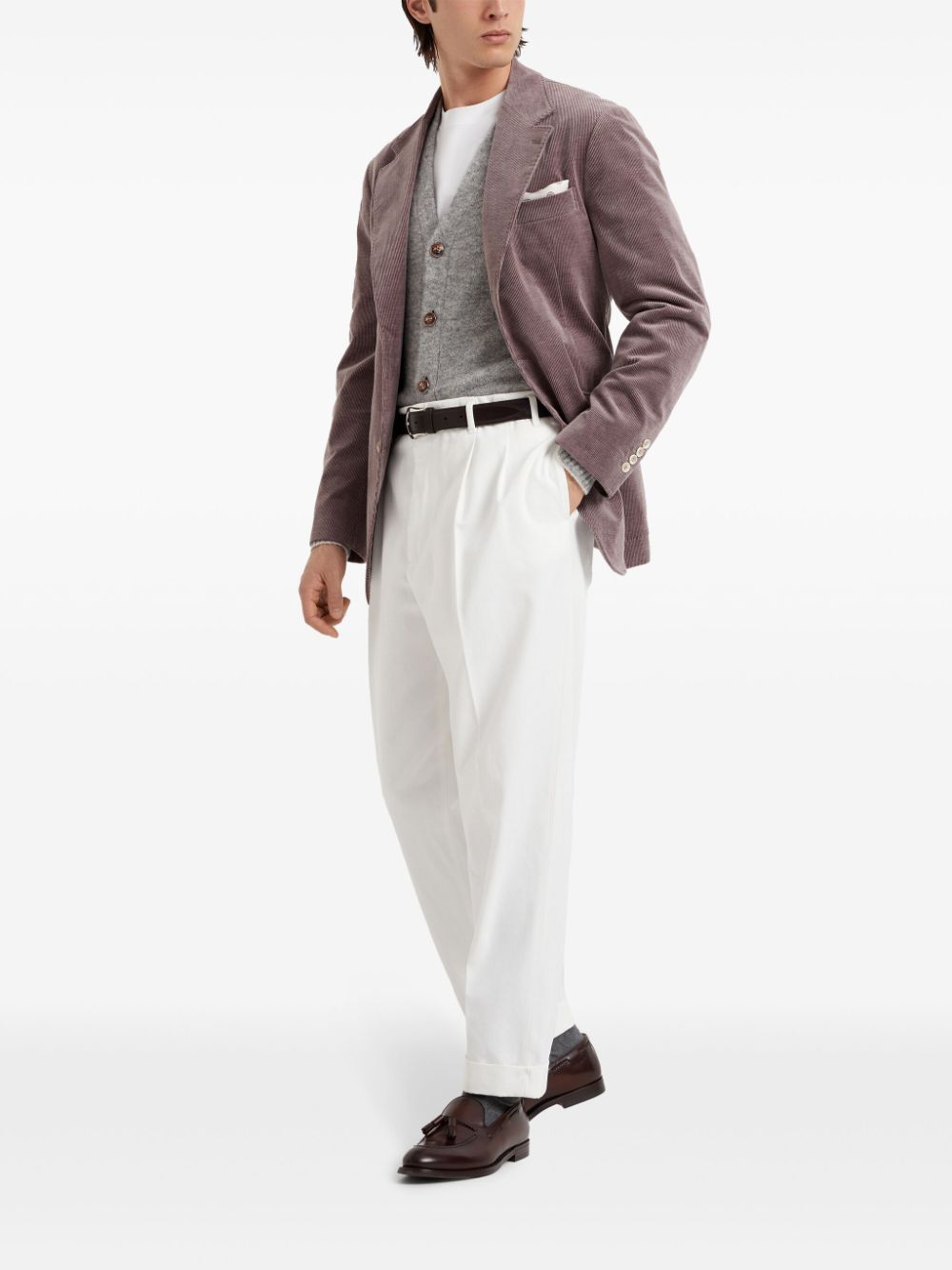 Brunello Cucinelli Trousers White - VivaceVenus