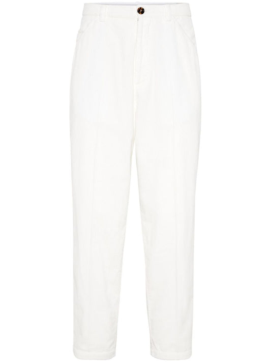 Brunello Cucinelli Trousers White - VivaceVenus