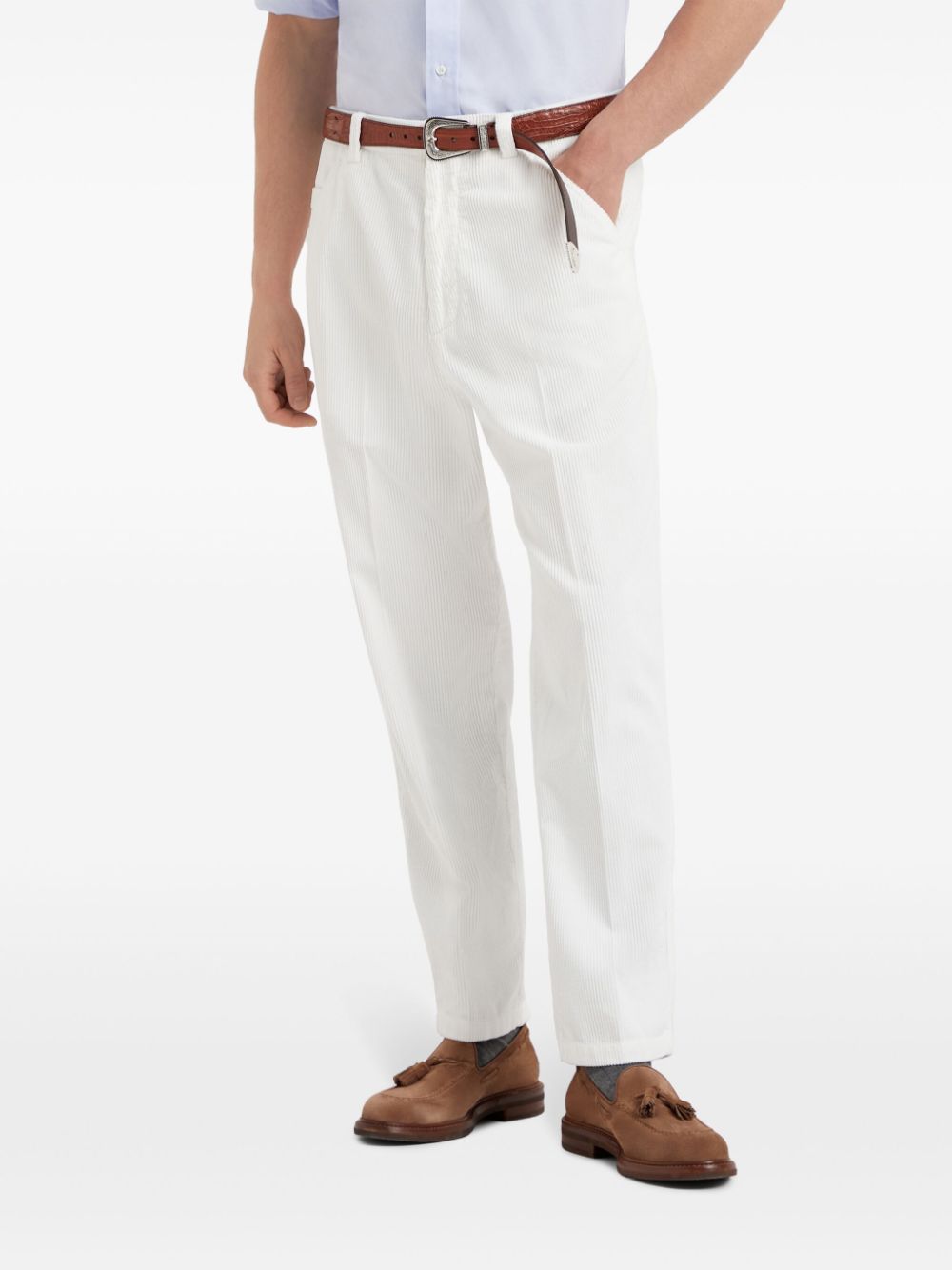 Brunello Cucinelli Trousers White - VivaceVenus