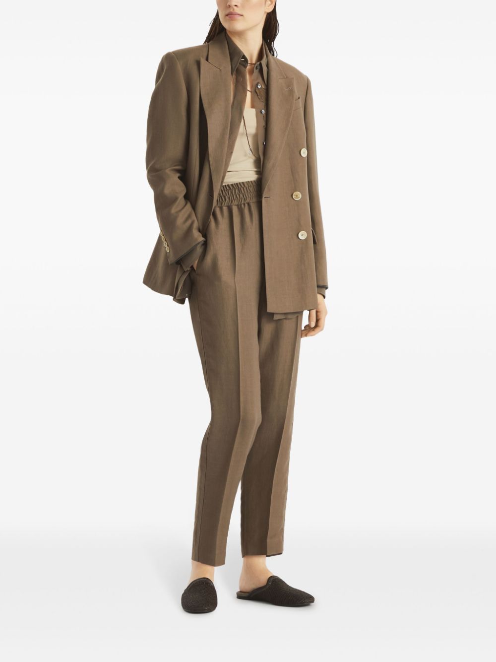 Brunello Cucinelli Trousers Brown - VivaceVenus