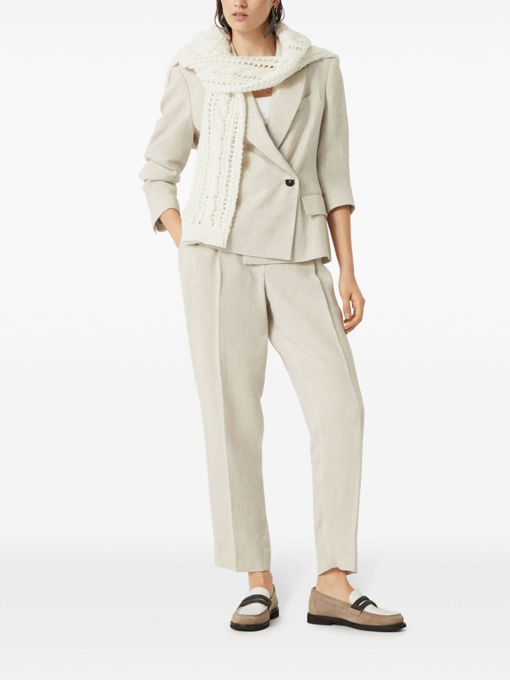 Brunello Cucinelli Trousers Beige - VivaceVenus