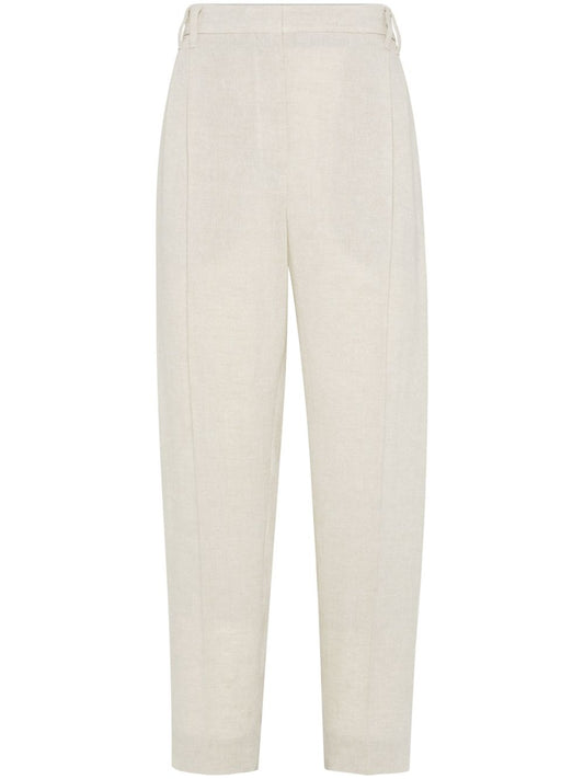 Brunello Cucinelli Trousers Beige - VivaceVenus