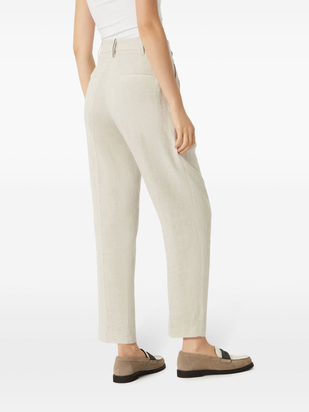 Brunello Cucinelli Trousers Beige - VivaceVenus