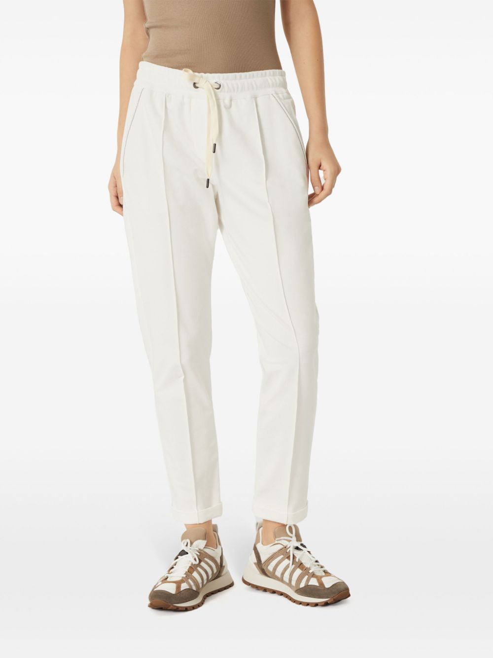 Brunello Cucinelli Trousers White - VivaceVenus