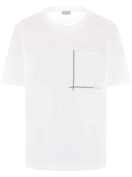 Brunello Cucinelli T-shirts and Polos White - VivaceVenus