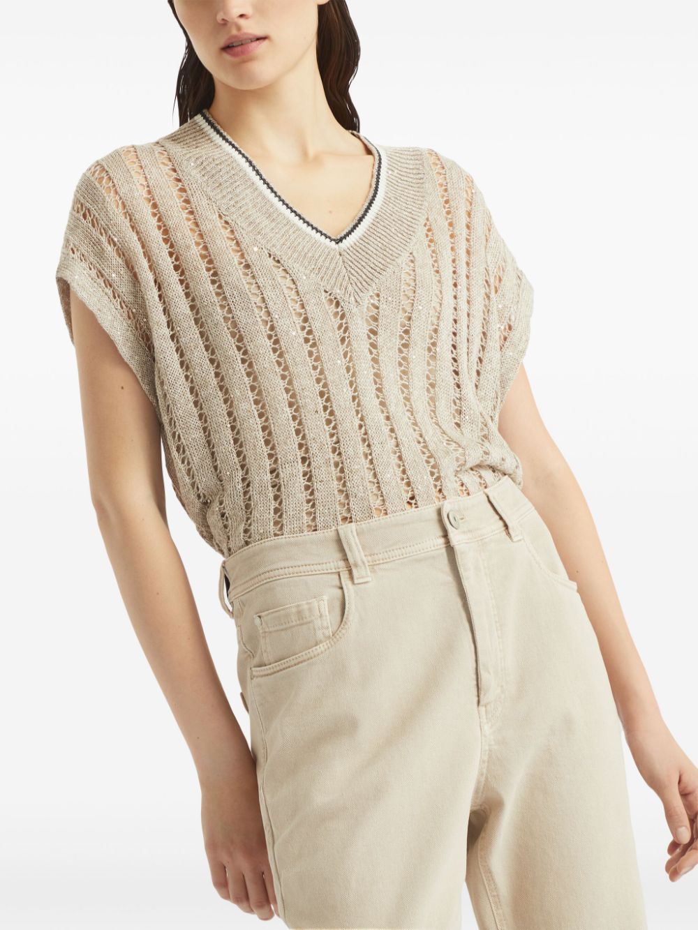 Brunello Cucinelli Sweaters Beige - VivaceVenus