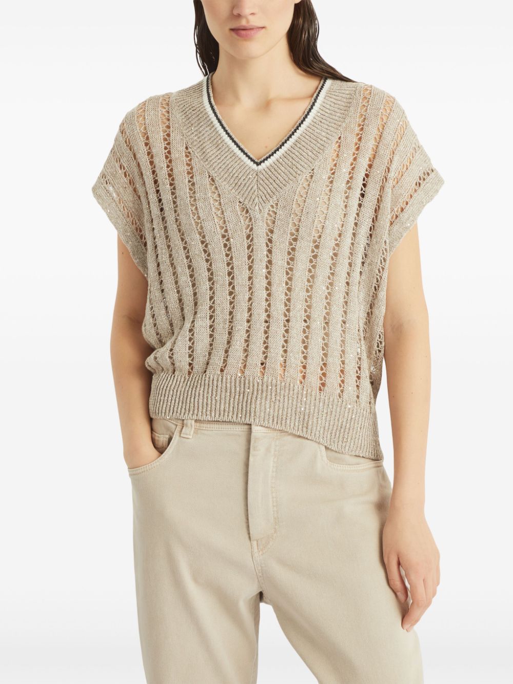 Brunello Cucinelli Sweaters Beige - VivaceVenus