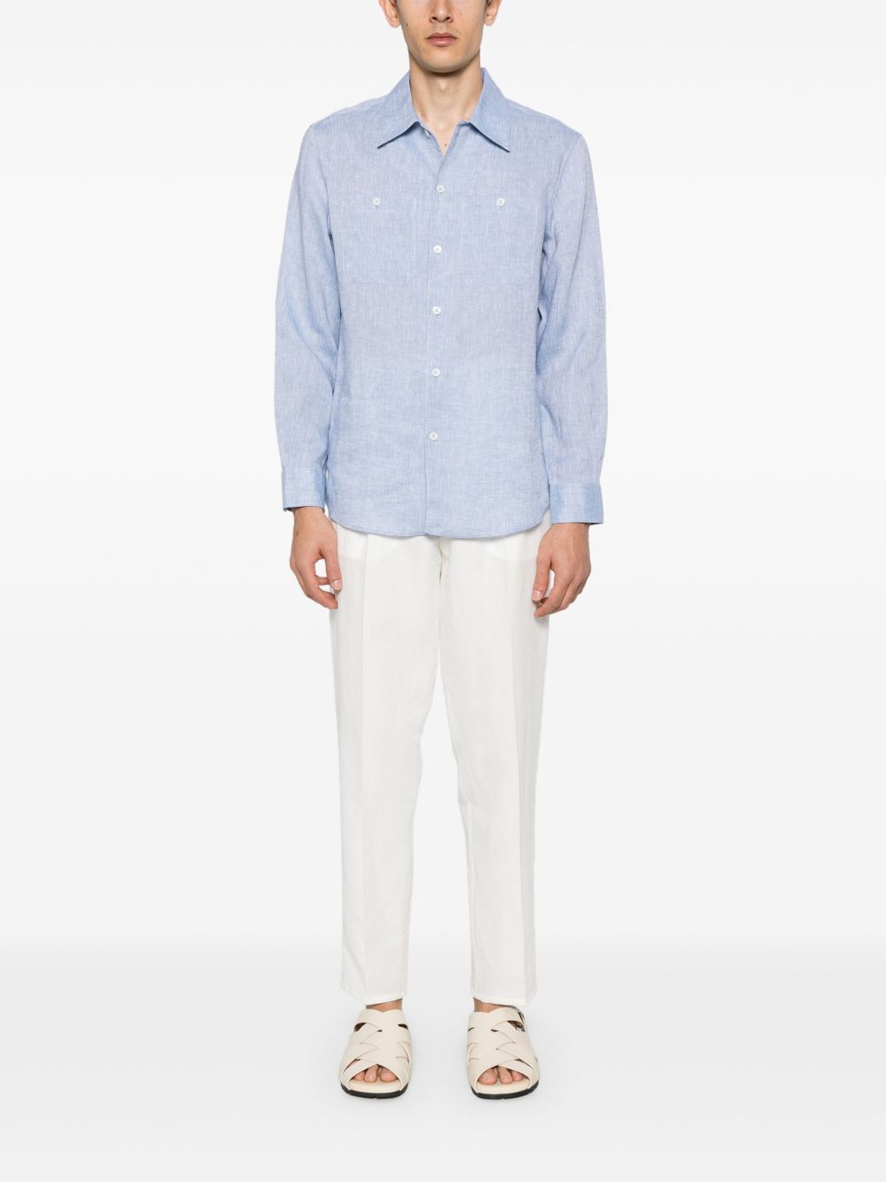 Brunello Cucinelli Shirts Clear Blue