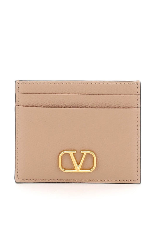 Valentino Garavani vlogo signature grainy calfskin cardholder