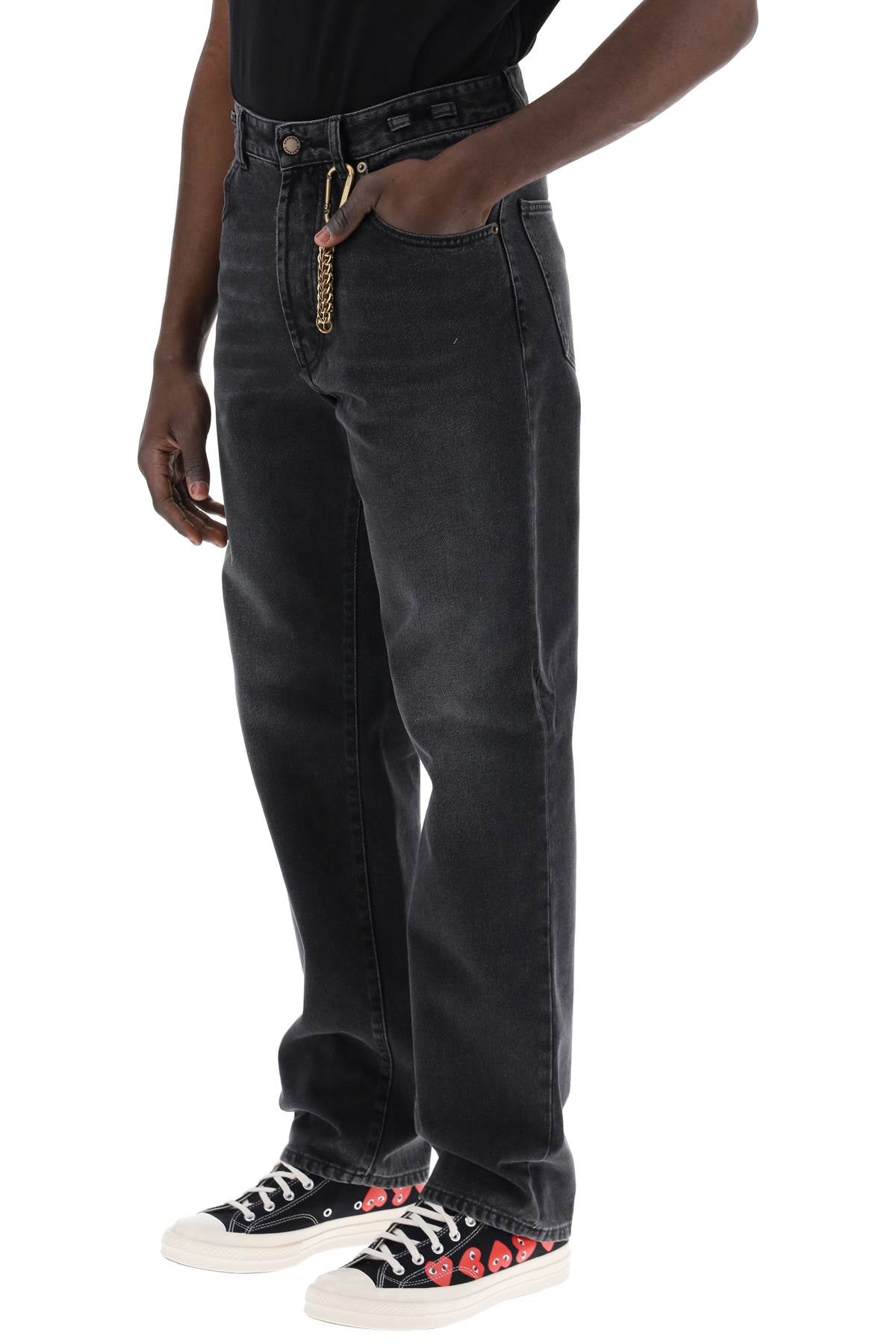 Darkpark Replace With Double Quotemark Jeans With Carabin   Black