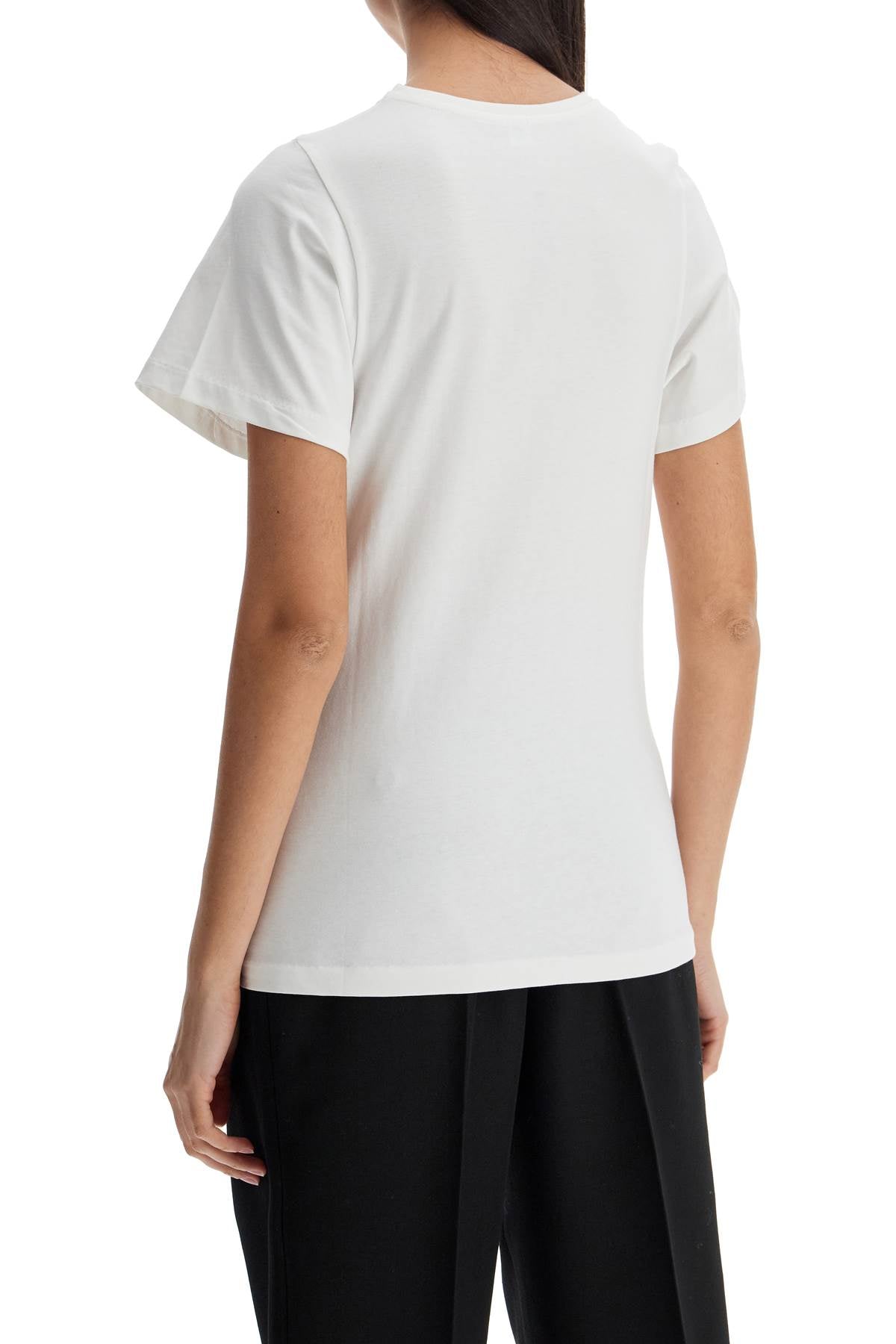 Toteme off-white organic cotton t-shirt with curved seams