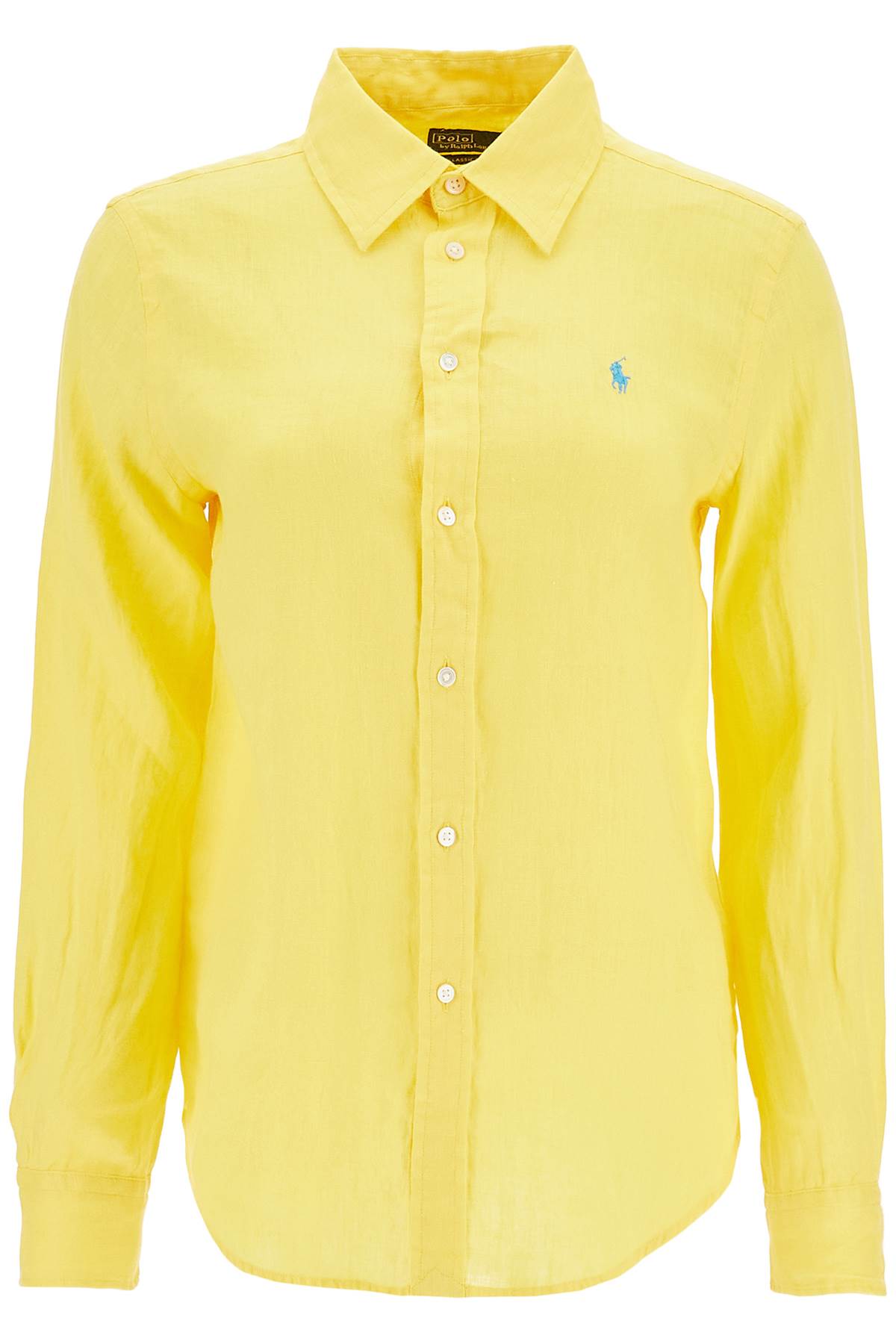 Polo Ralph Lauren long sleeve linen shirt yellow - VivaceVenus