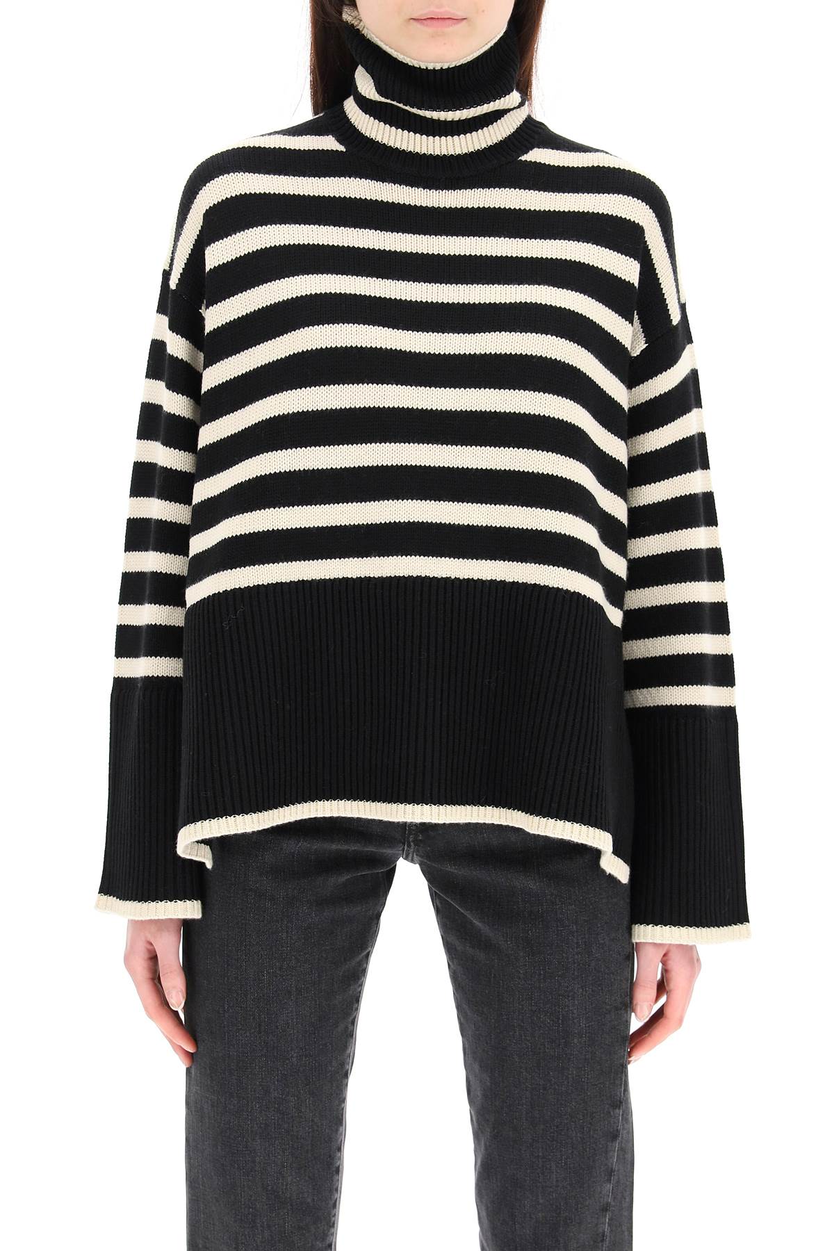 Toteme striped wool cotton turtleneck - VivaceVenus