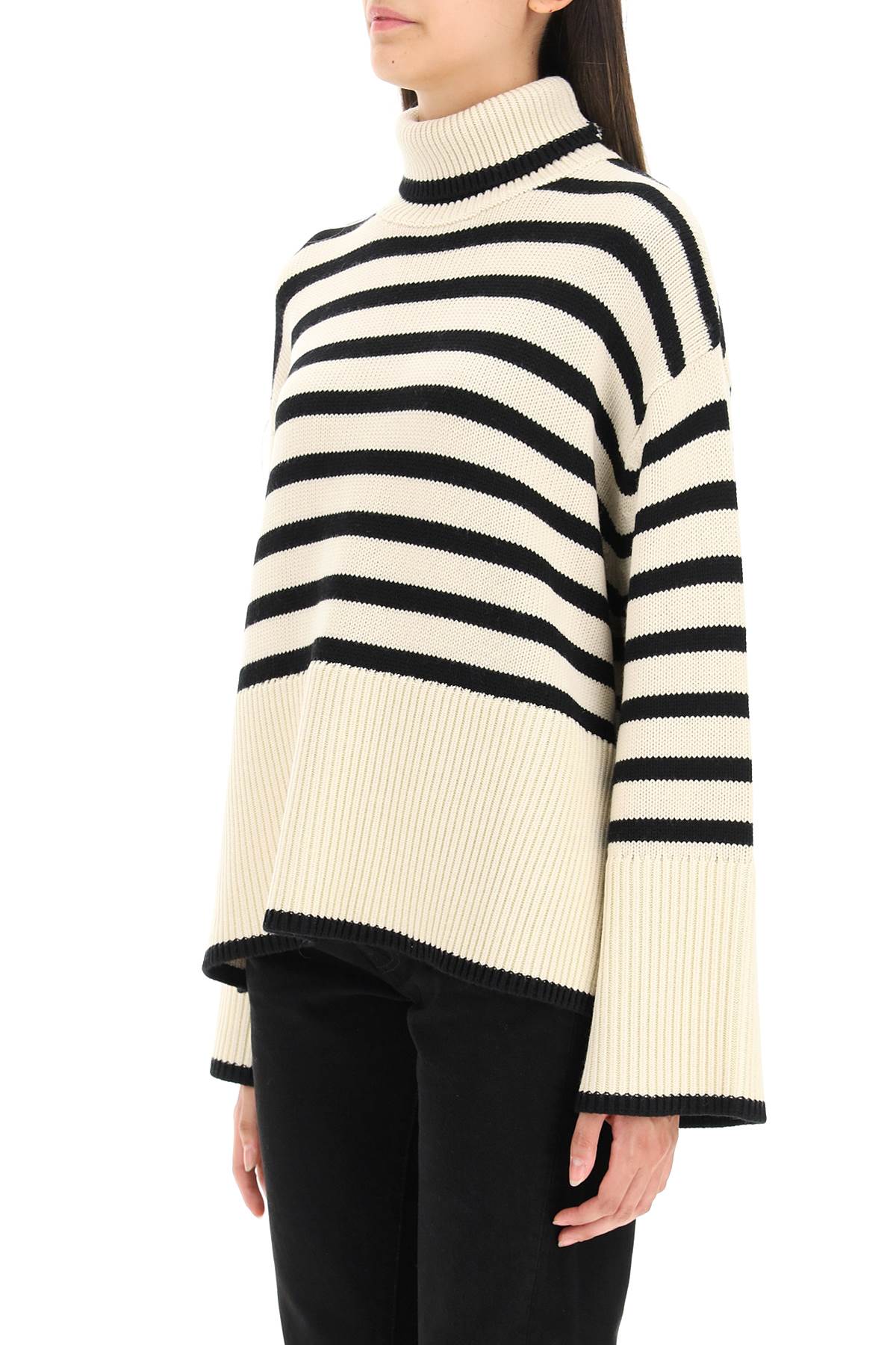 Toteme striped wool cotton turtleneck - VivaceVenus