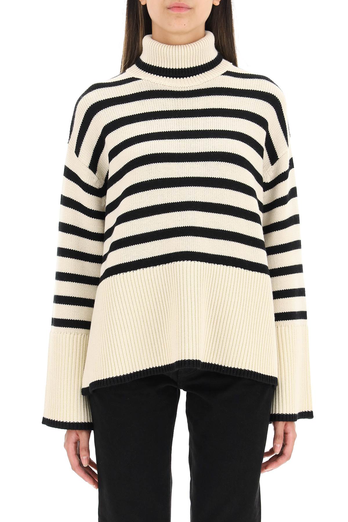 Toteme striped wool cotton turtleneck - VivaceVenus