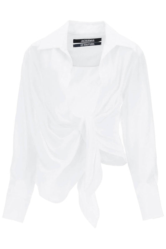 Jacquemus 'la chemise bahia' draped blouse - VivaceVenus