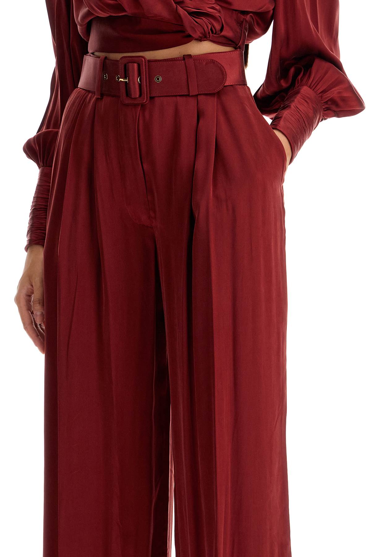 Zimmermann silk satin palazzo pants in nine - VivaceVenus