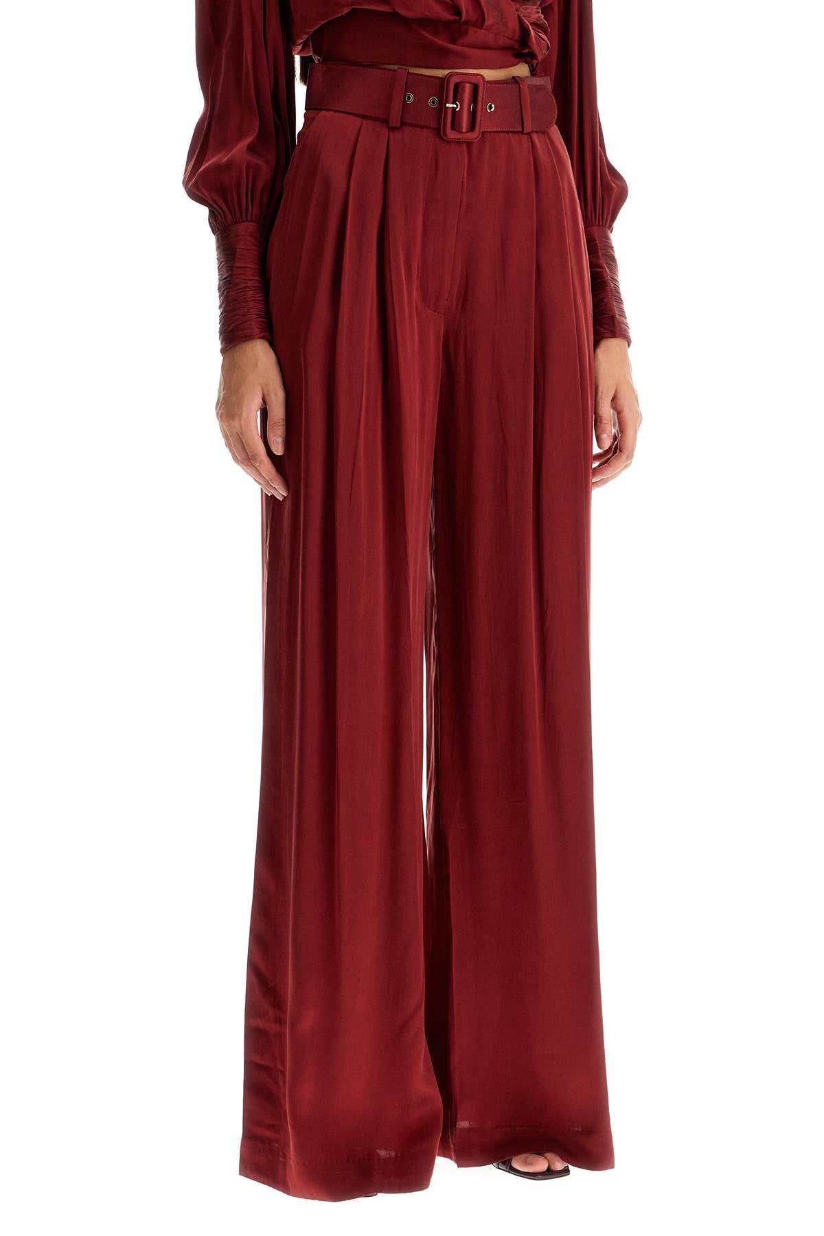 Zimmermann silk satin palazzo pants in nine - VivaceVenus