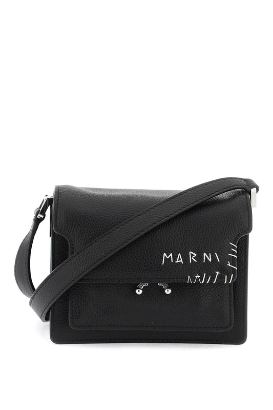Marni Mini Soft Trunk Shoulder Bag   Black