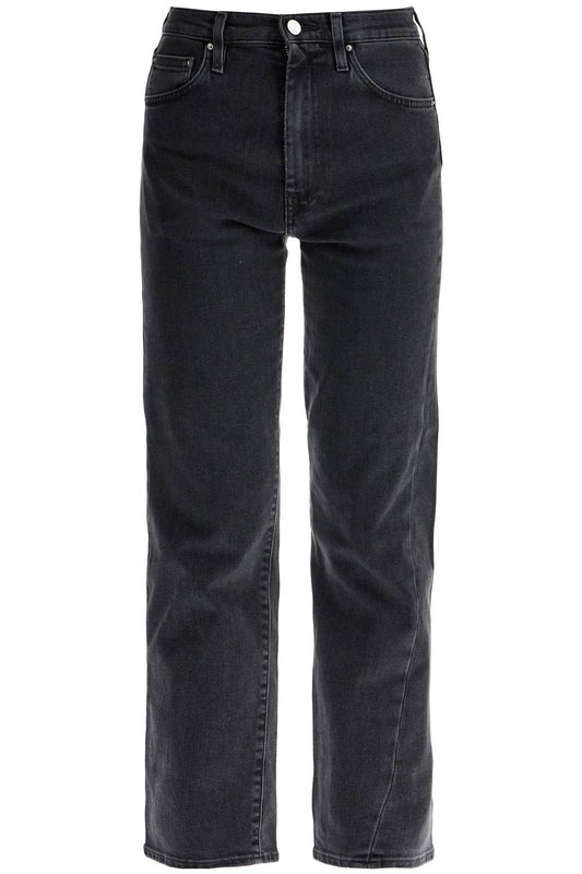 Toteme washed grey organic cotton jeans with twisted seams - VivaceVenus