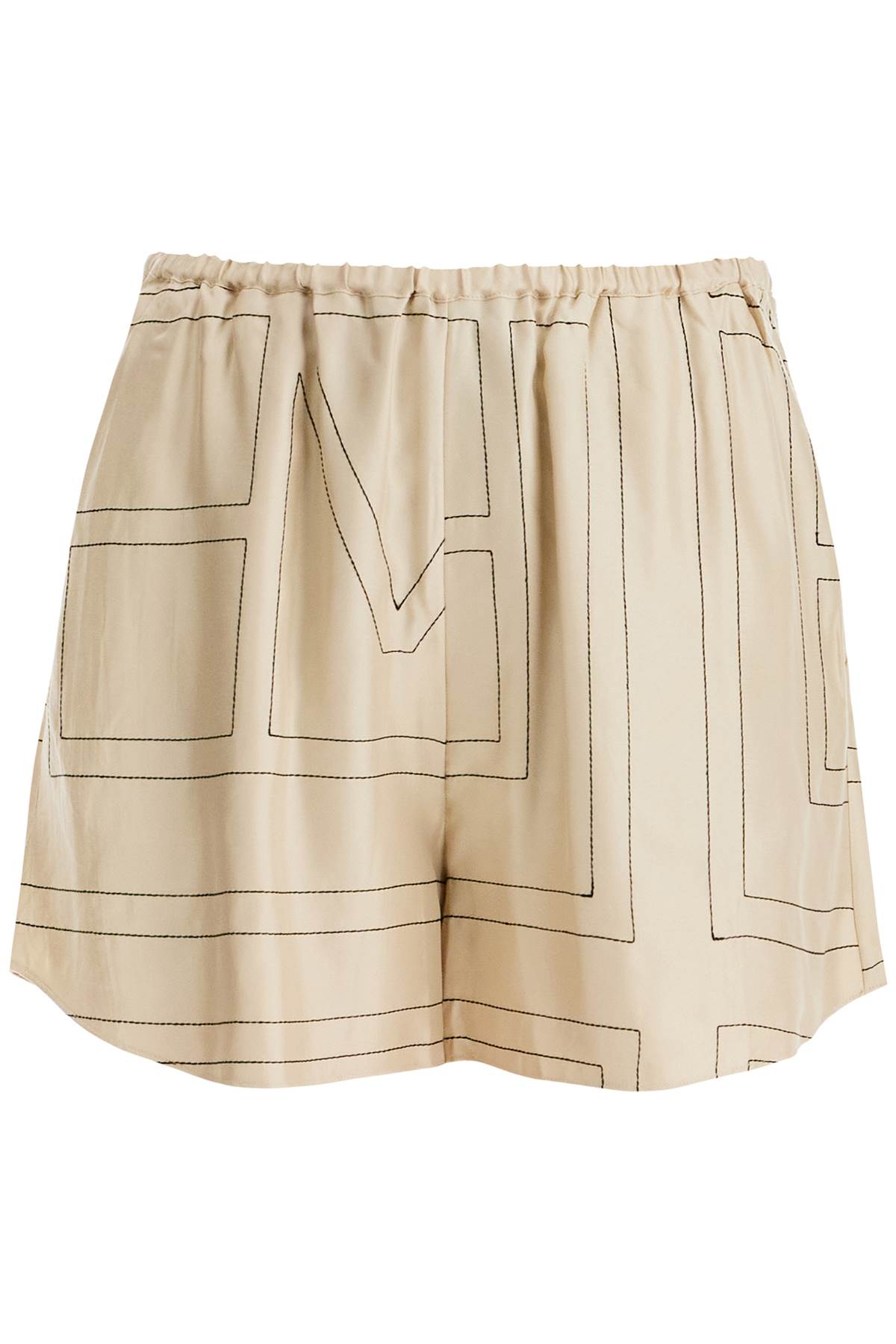 Toteme monogram silk pajama shorts - VivaceVenus