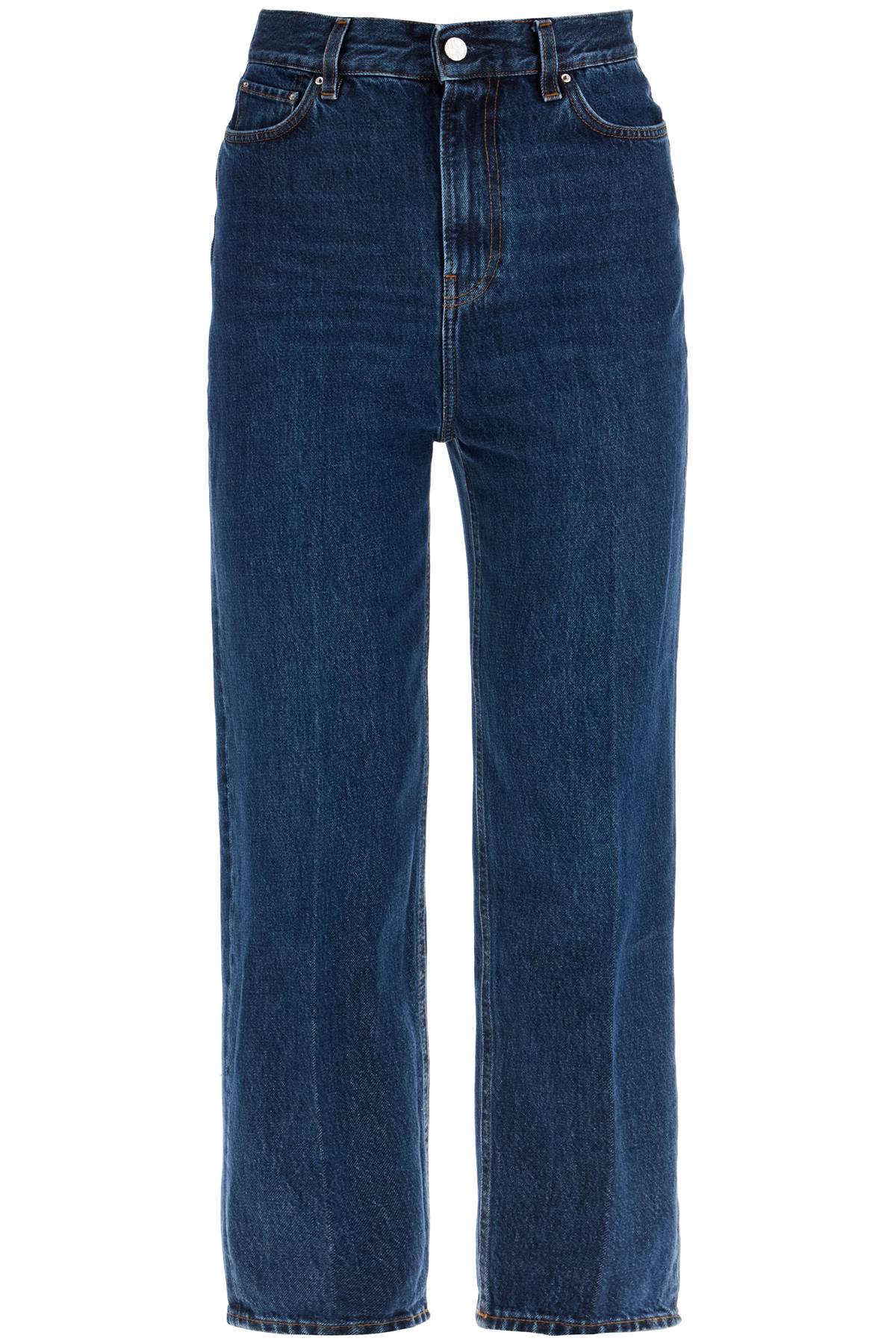 Toteme dark blue organic cotton tapered jeans - VivaceVenus