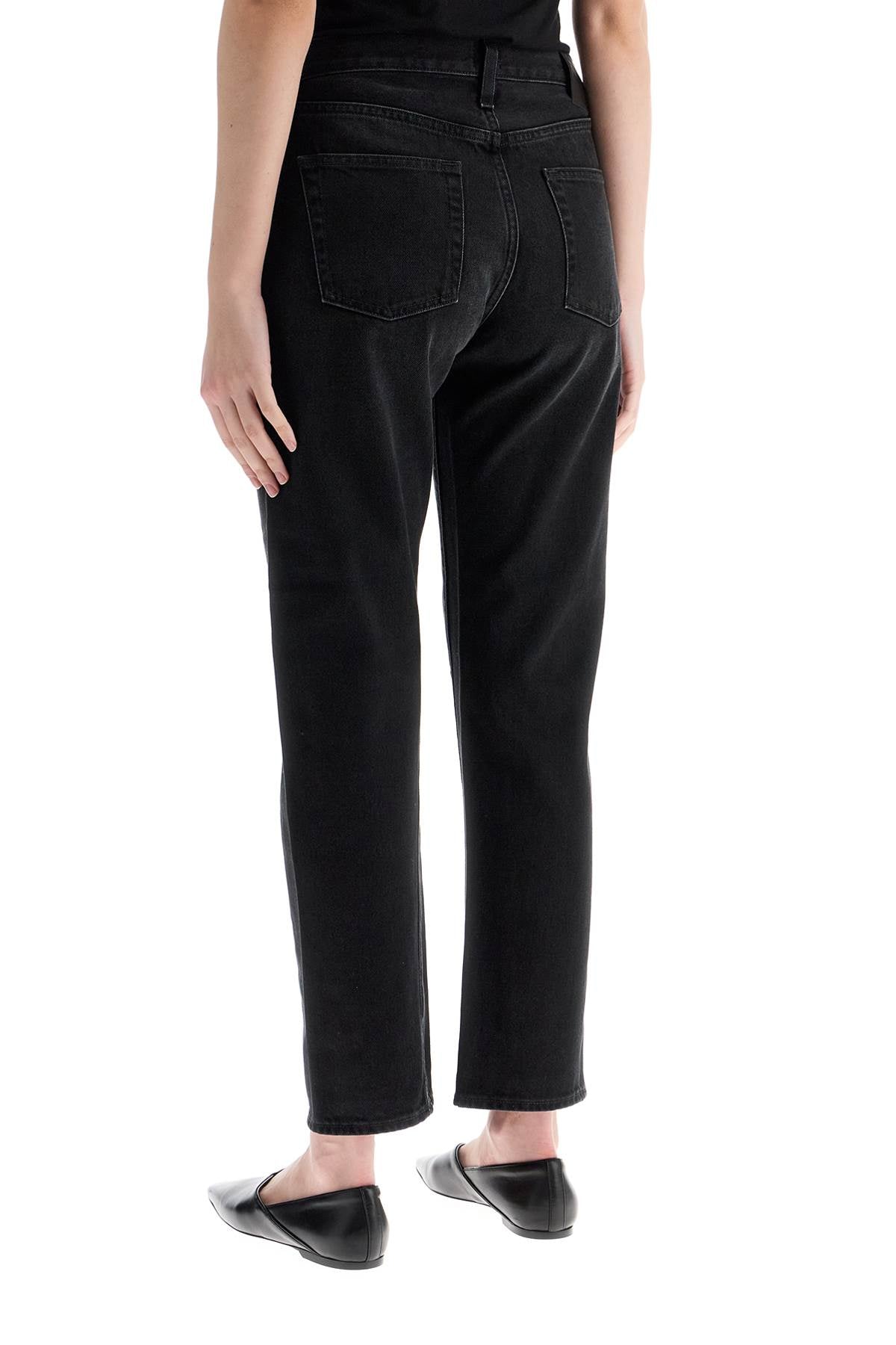 Toteme faded black organic cotton jeans with twisted seams - VivaceVenus