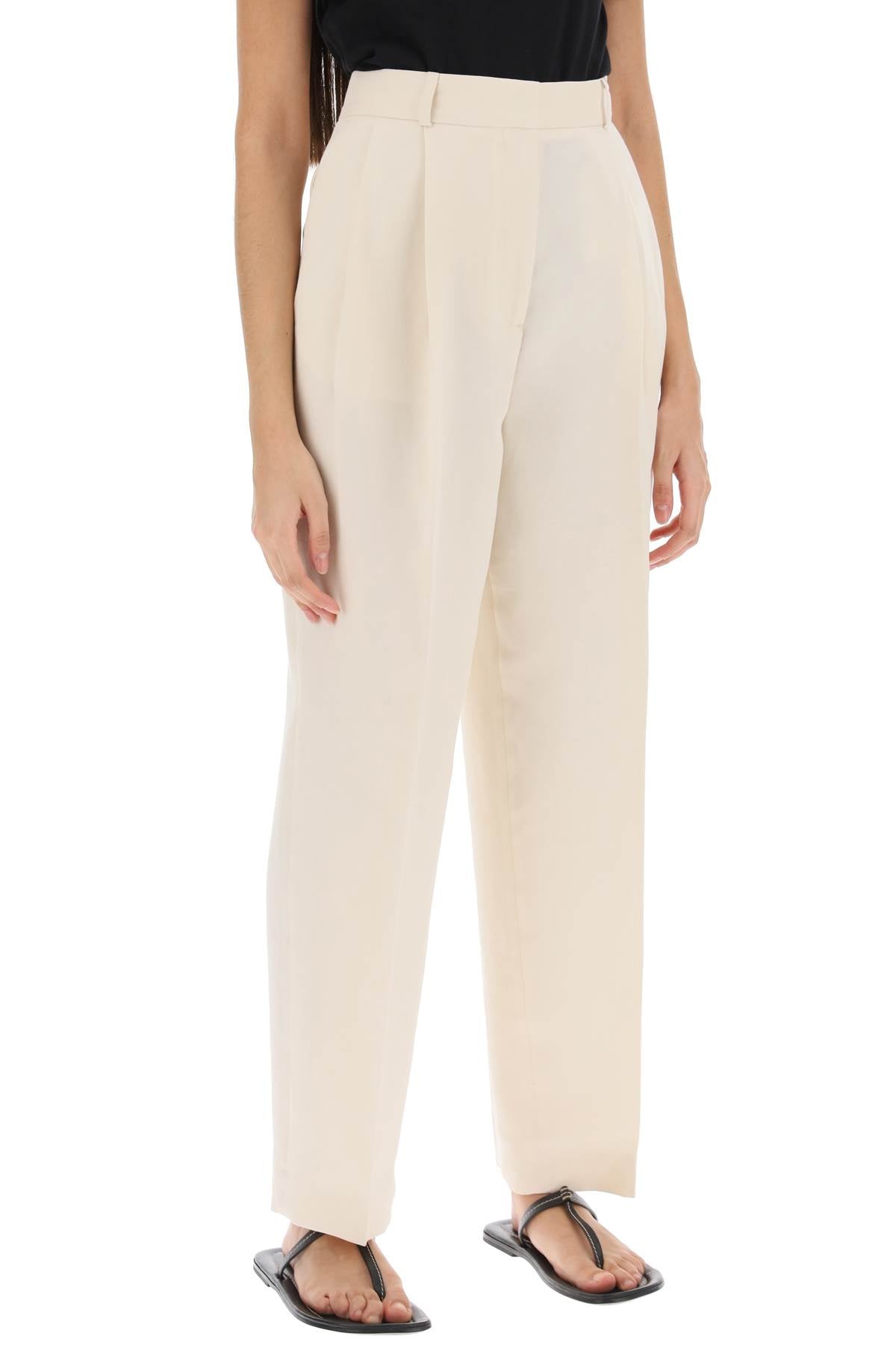 Toteme double-pleated viscose trousers - VivaceVenus