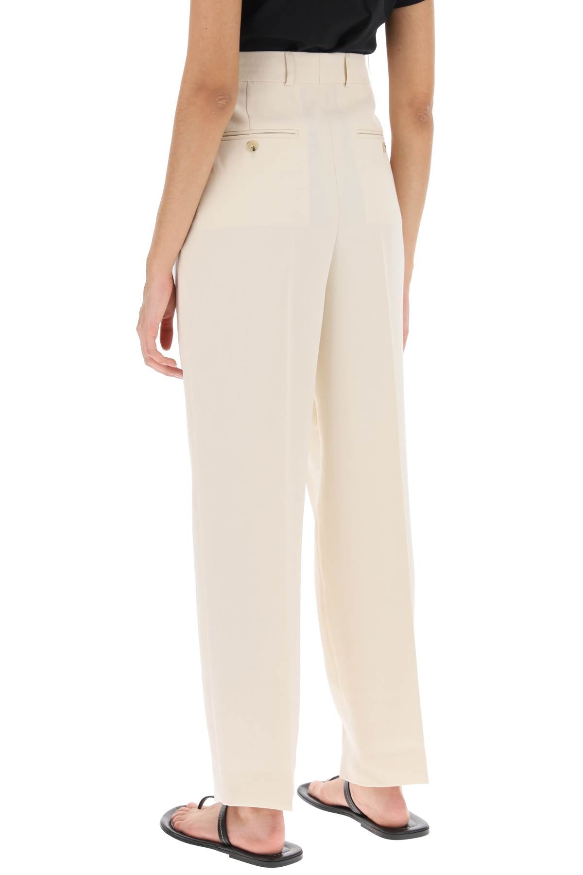 Toteme double-pleated viscose trousers - VivaceVenus