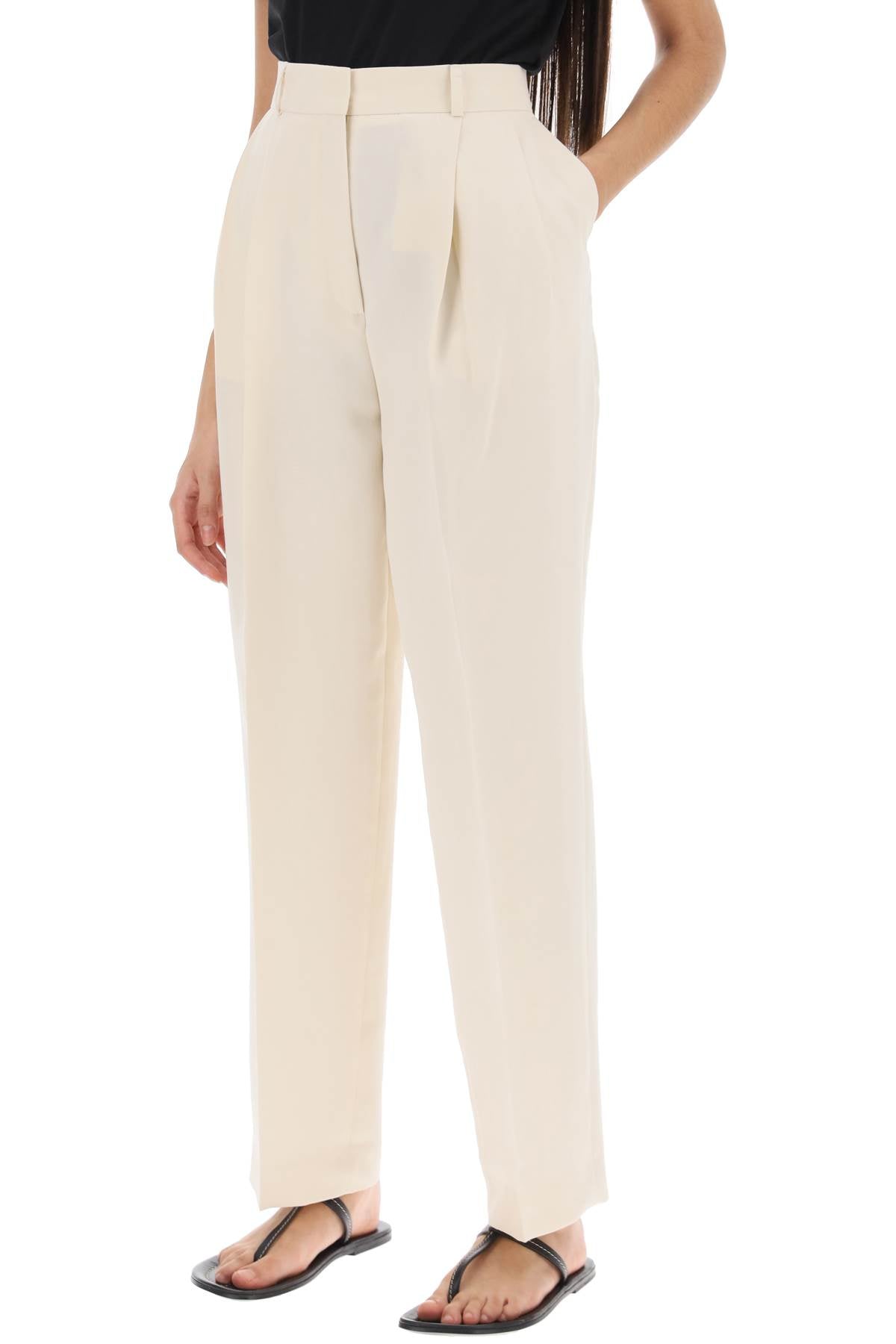 Toteme double-pleated viscose trousers - VivaceVenus