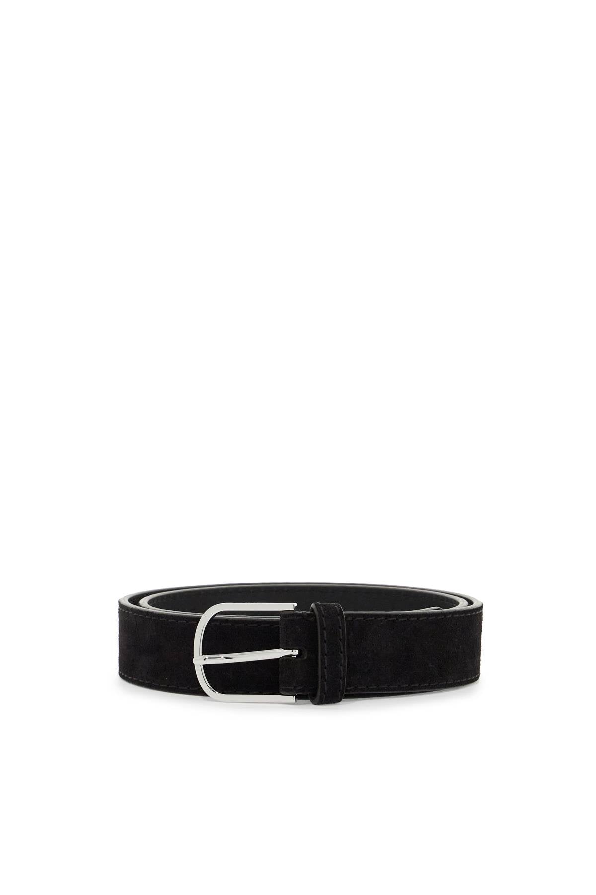 Toteme wide suede leather belt with large buckle - VivaceVenus