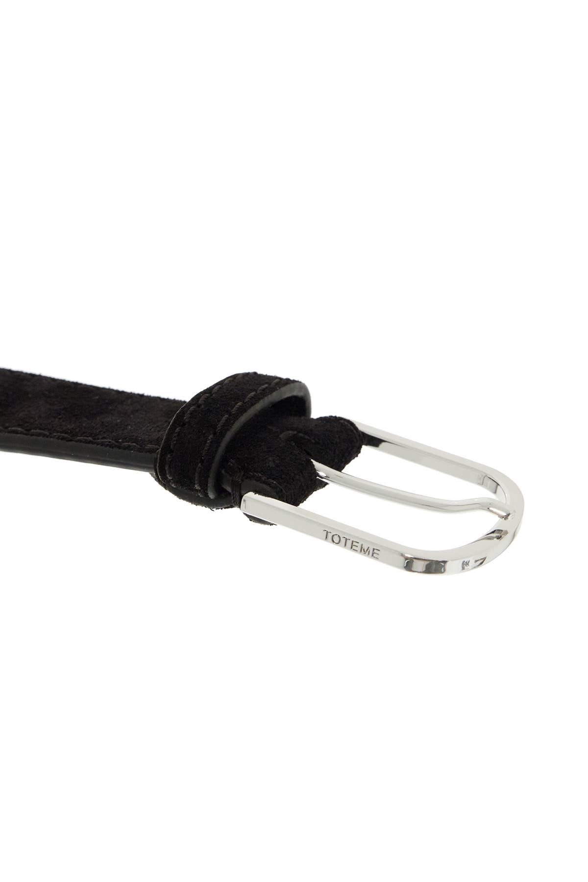 Toteme wide suede leather belt with large buckle - VivaceVenus