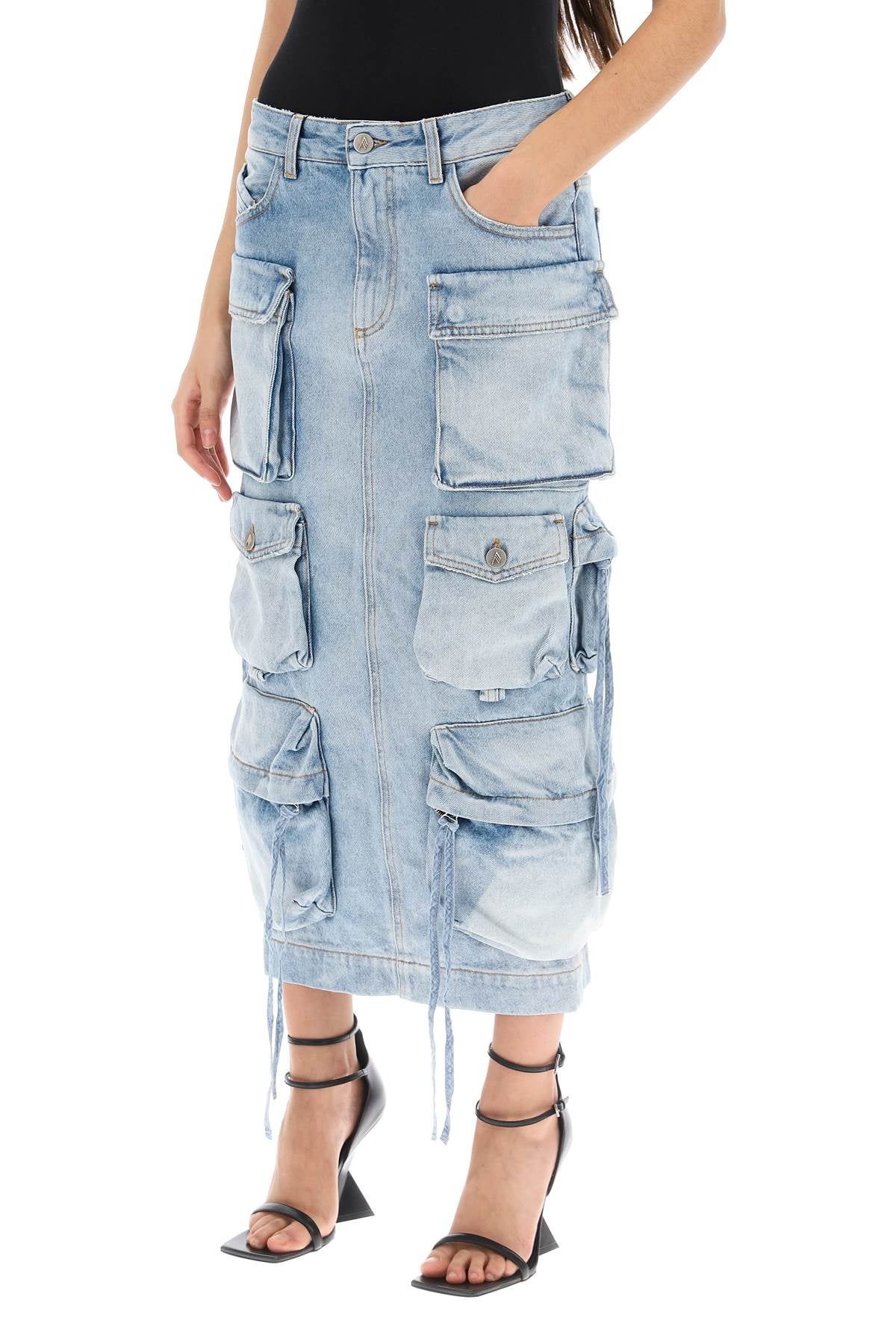 The Attico cargo denim skirt - VivaceVenus