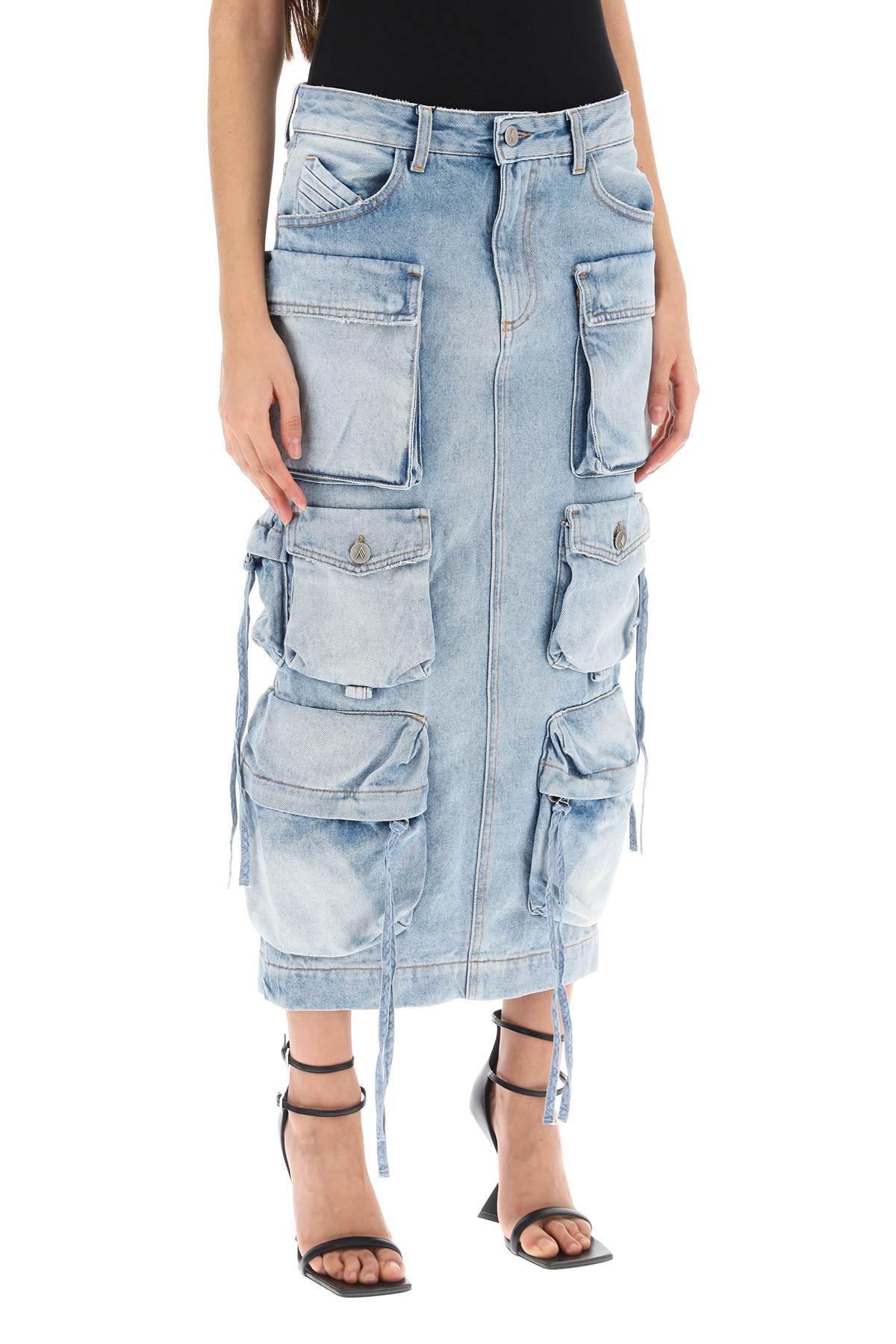 The Attico cargo denim skirt - VivaceVenus