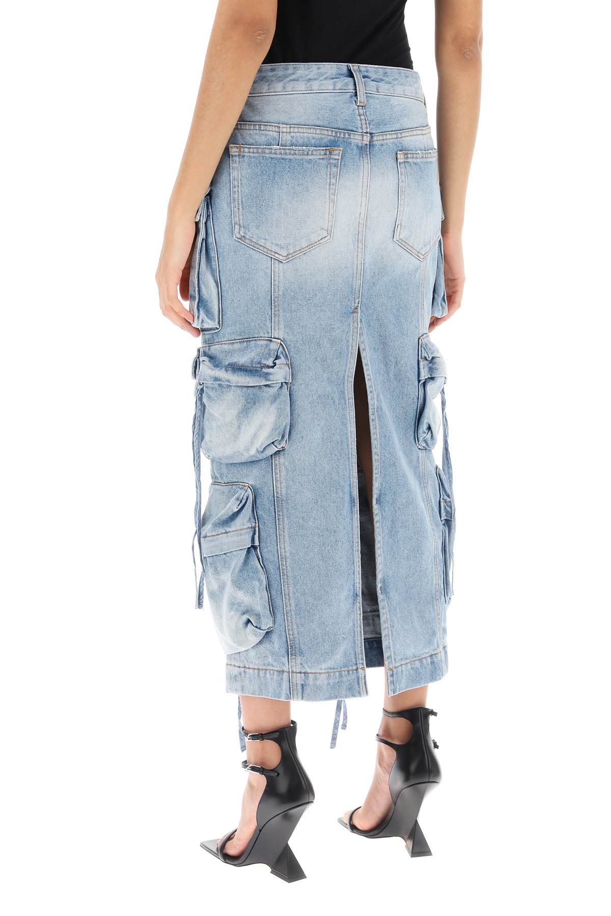 The Attico cargo denim skirt - VivaceVenus