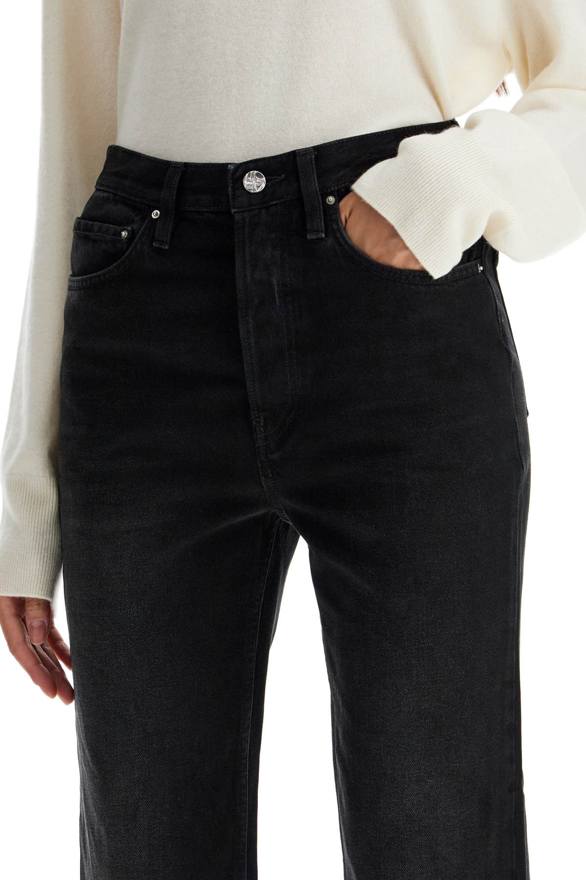 Toteme classic fit jeans with frayed hemline - VivaceVenus