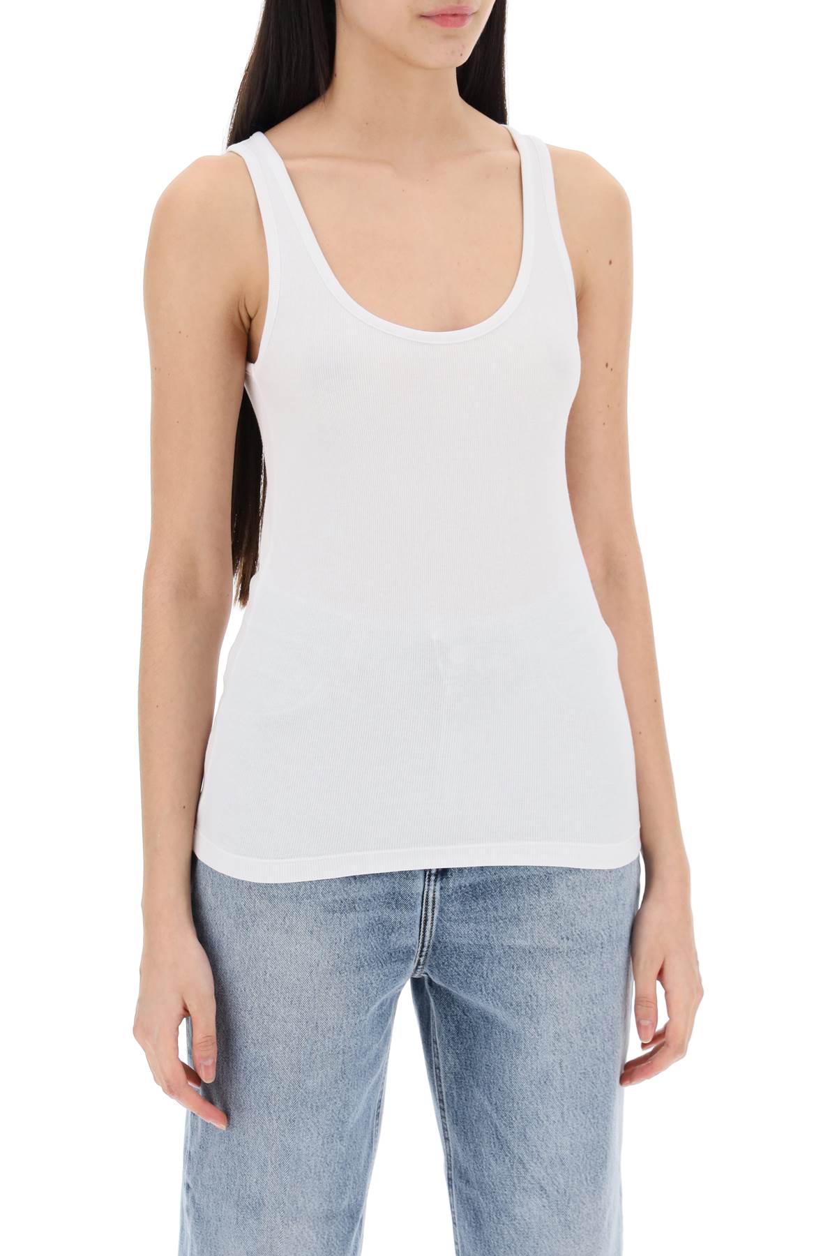 Toteme "ribbed jersey tank top with - VivaceVenus