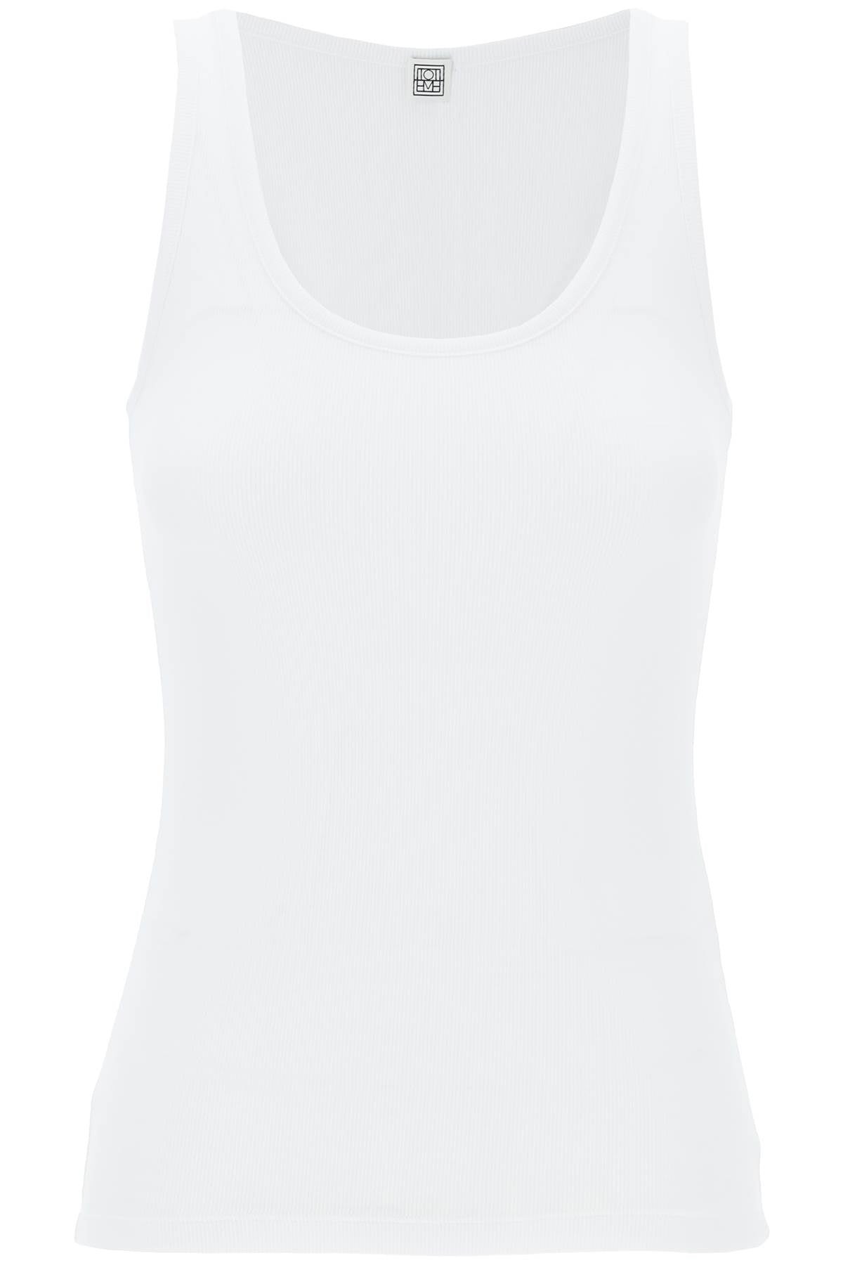 Toteme "ribbed jersey tank top with - VivaceVenus