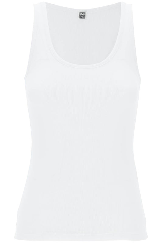 Toteme "ribbed jersey tank top with - VivaceVenus