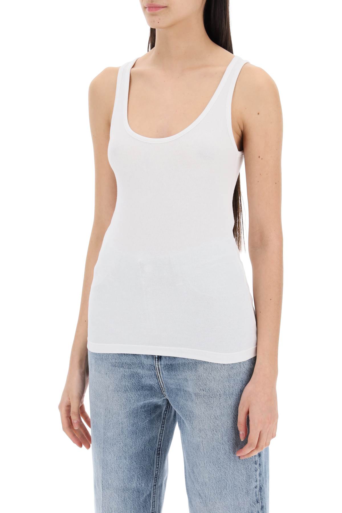 Toteme "ribbed jersey tank top with - VivaceVenus