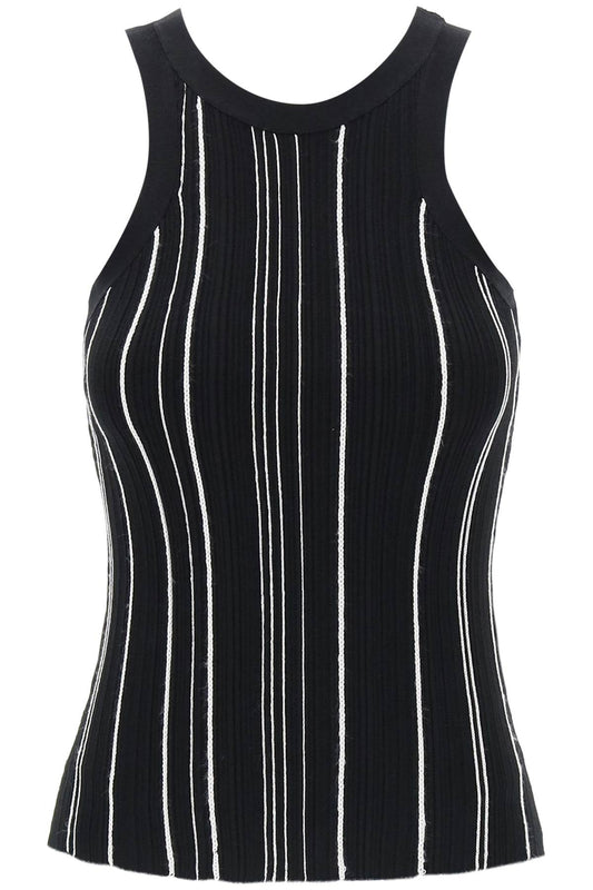 Toteme ribbed knit tank top with spaghetti - VivaceVenus